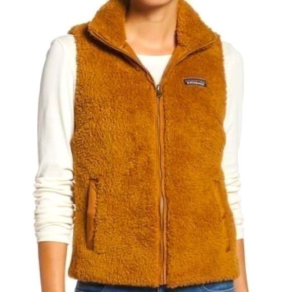 Patagonia, Los Gatos Sherpa, zip up vest, marigold, size medium - Picture 1 of 7